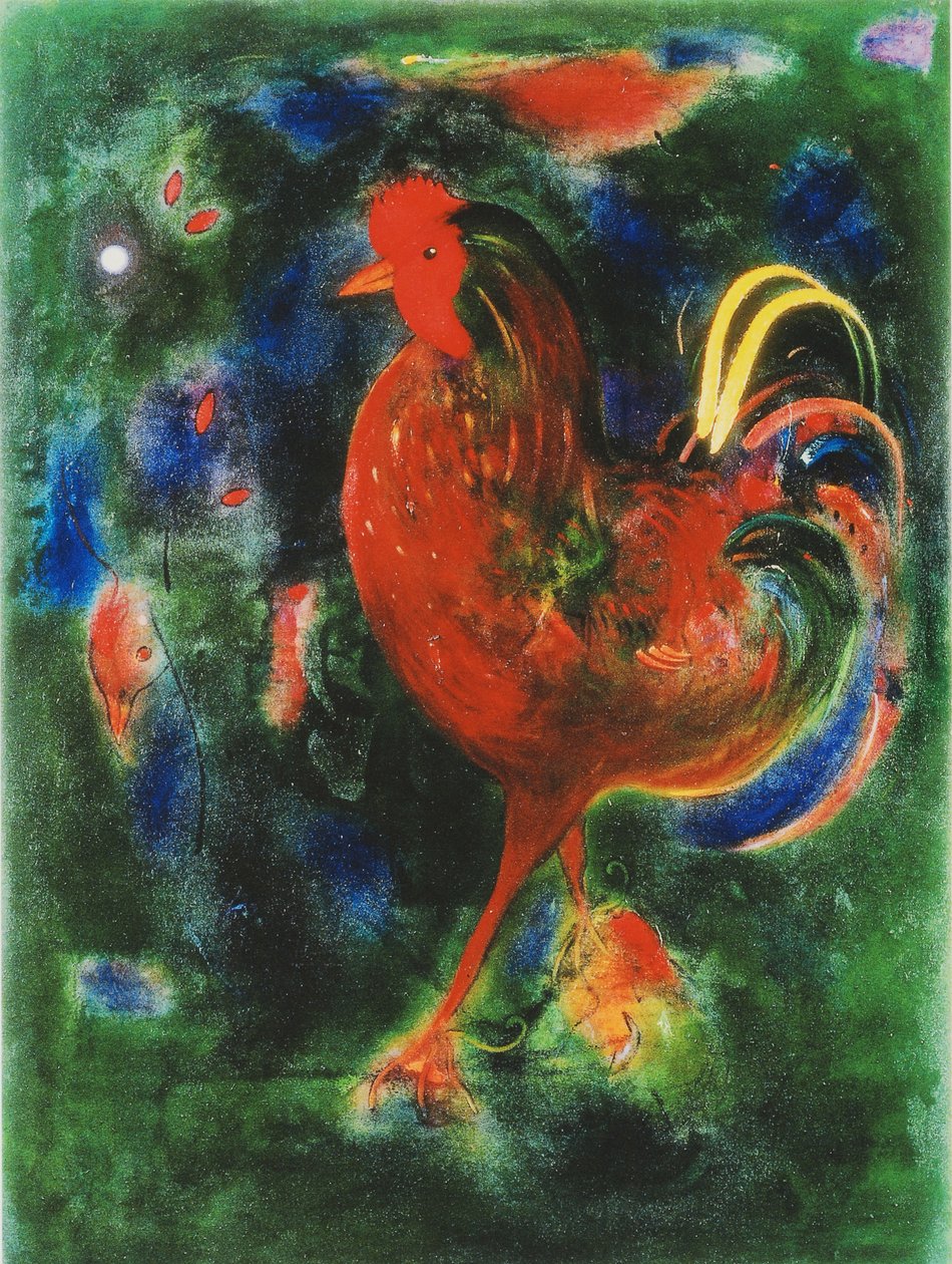 公鸡，2005年（giclee打印） 作者 简·迪肯