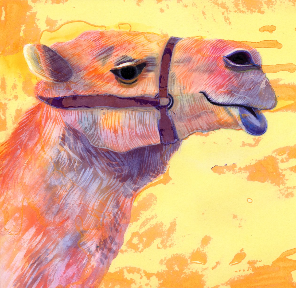 Camel，1994，（墨水和水粉） 作者 简·塔特斯菲尔德