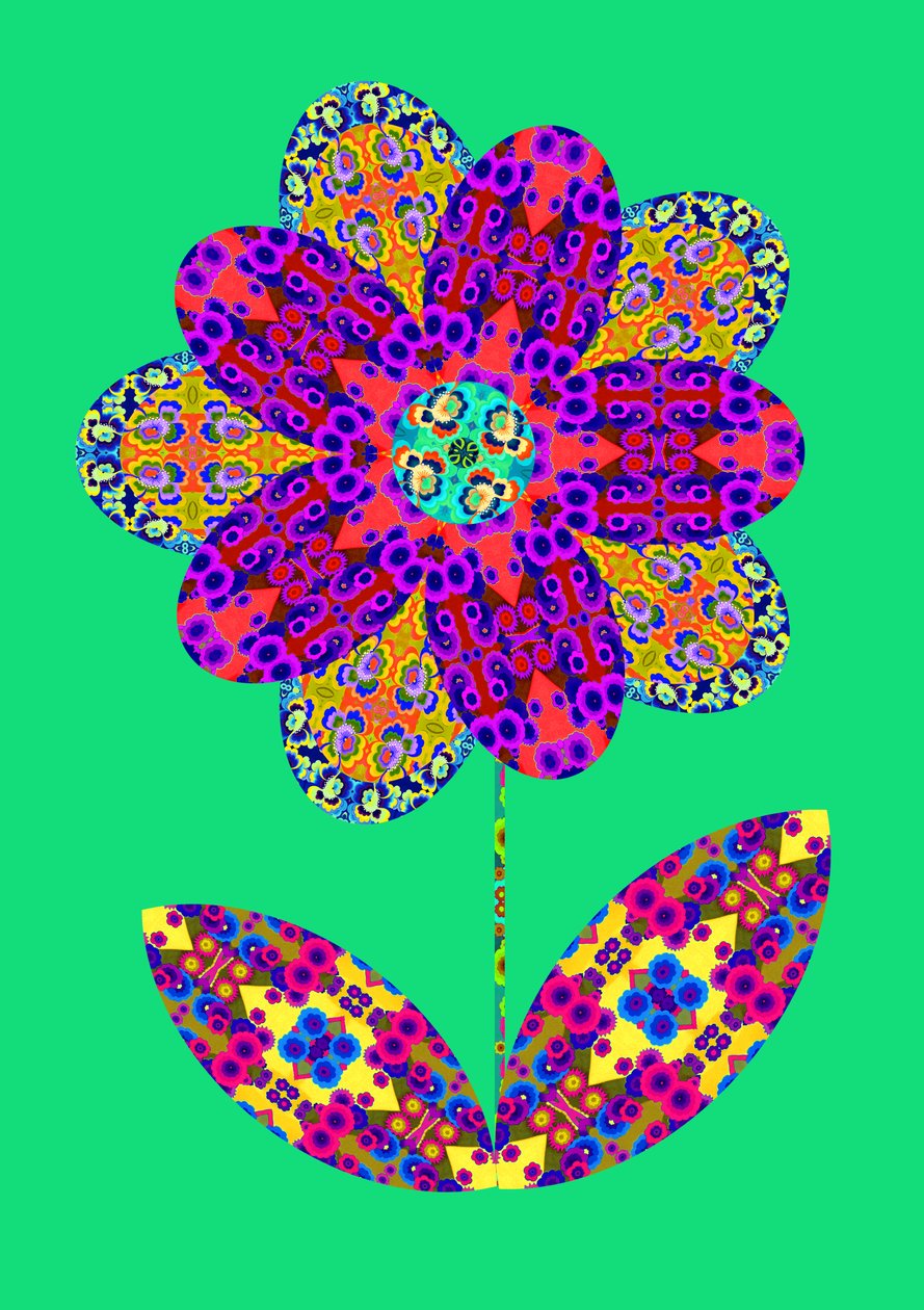 Flower cutout on green, 2020 作者 简·塔特斯菲尔德