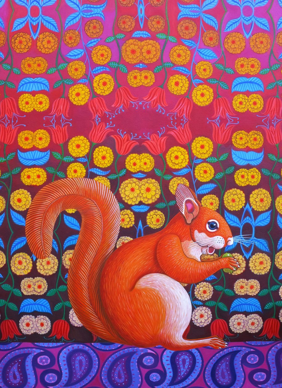 红松鼠，2014， 作者 简·塔特斯菲尔德