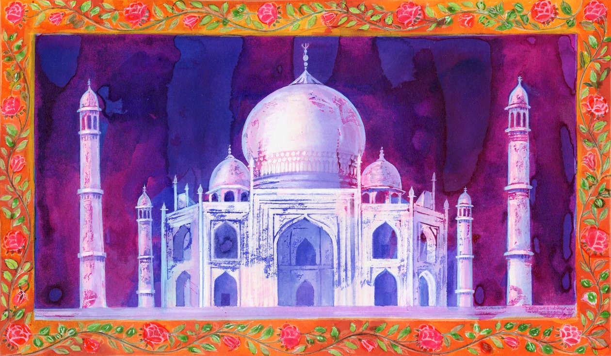 Taj Mahal，1998，（墨水和水粉） 作者 简·塔特斯菲尔德