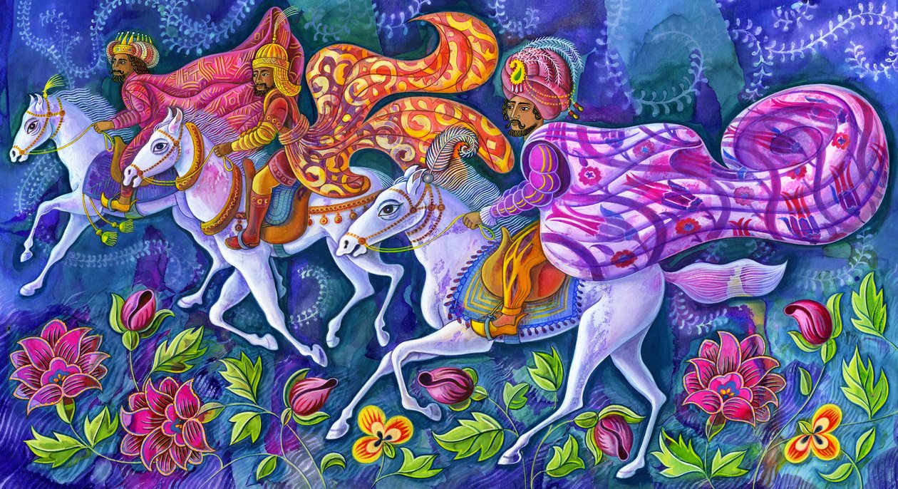 The Three Kings，2008，（墨水和水粉） 作者 简·塔特斯菲尔德