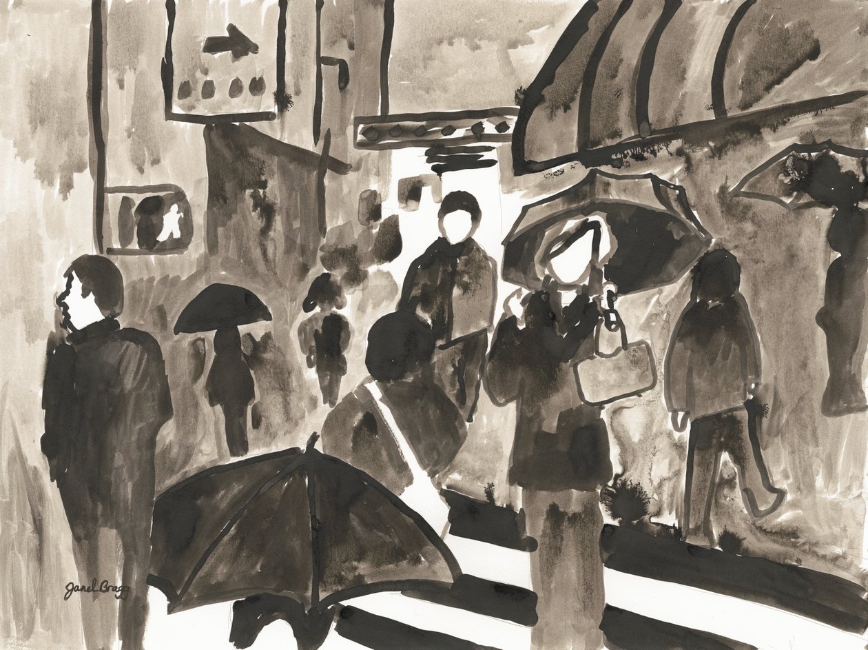 曼哈顿抽象 II c.2014（纸上水墨） 作者 贾内尔·布拉格