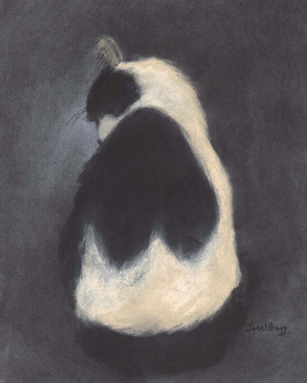 托马斯洗澡》，约 2018 年（纸上粉彩和炭笔画） 作者 贾内尔·布拉格
