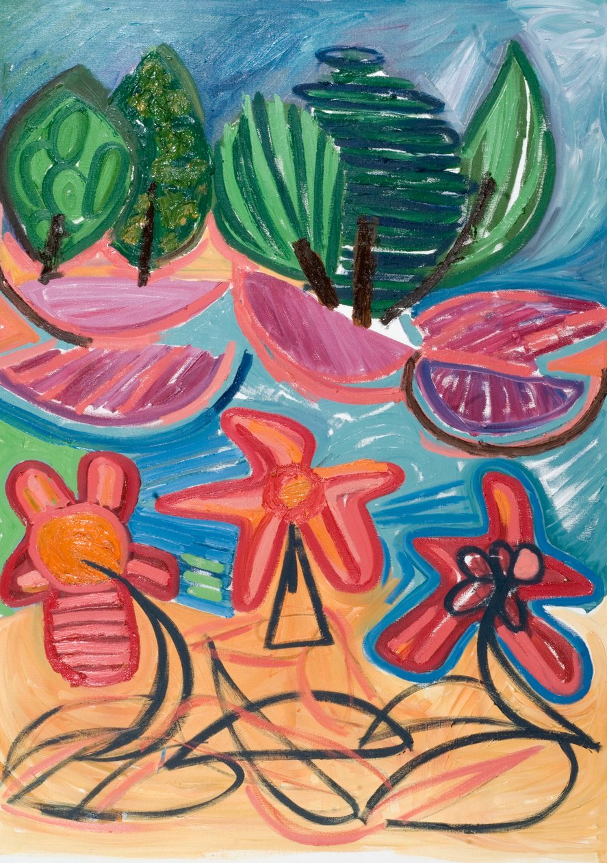 我们只有不败之身（三），2007年（布面油画）。 作者 珍妮特·麦肯齐