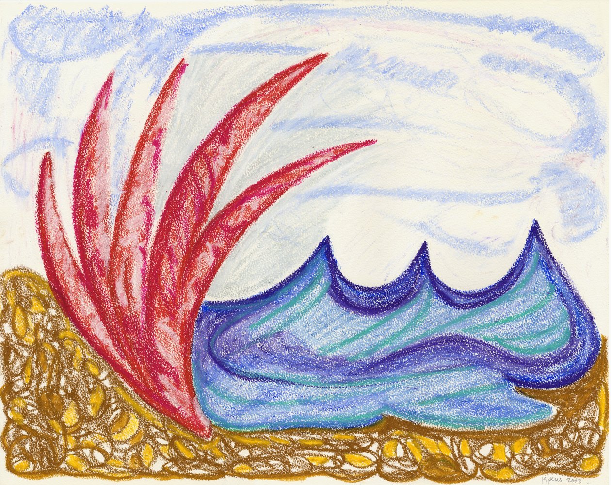 沃米斯顿海景，2003年（油粉画 作者 珍妮特·麦肯齐