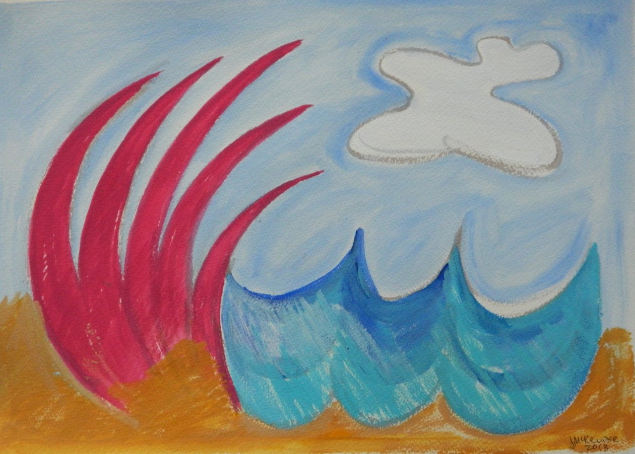 沃米斯顿海，2013（纸上水粉和水彩画 作者 珍妮特·麦肯齐