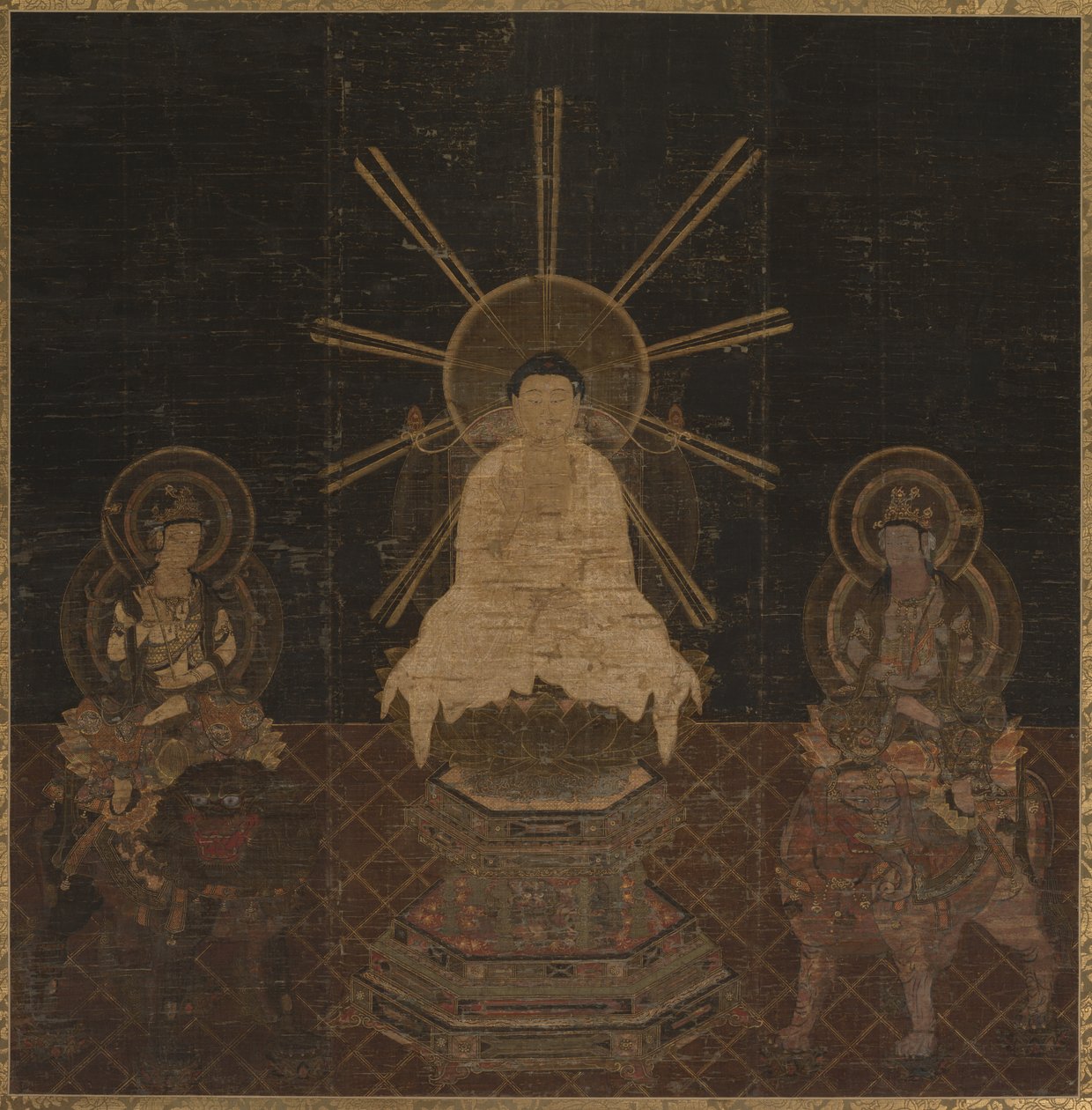 释迦牟尼三位一体 作者 日本，镰仓时代