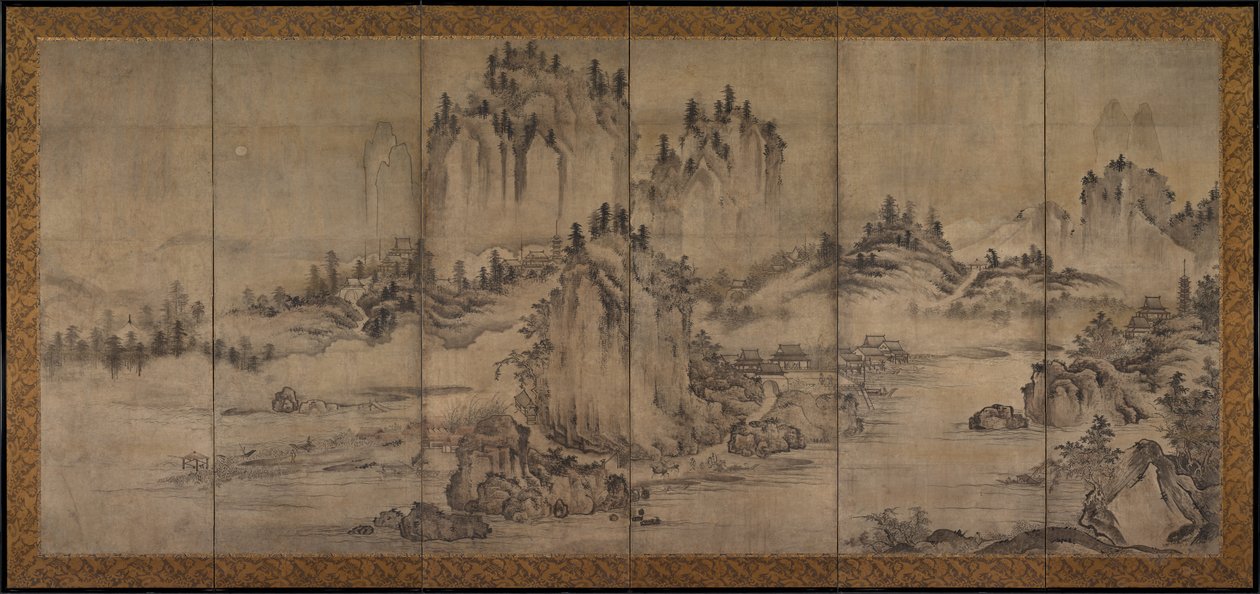 景观 作者 日本，室町时代