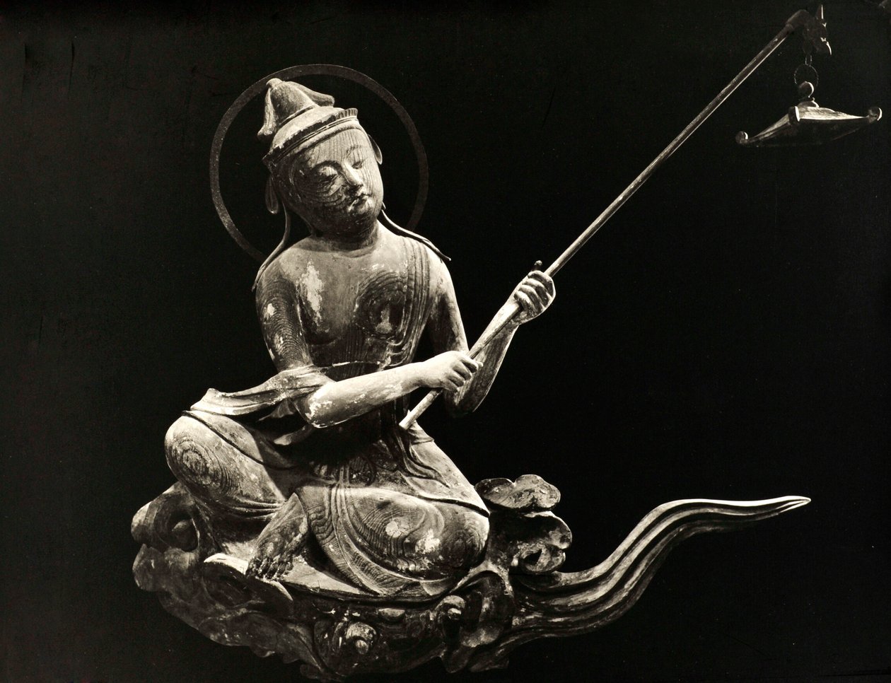 Bosatsu演奏乐器，从11世纪，平安时代晚期，Byodo-In，京都，1950年 作者 日本摄影师