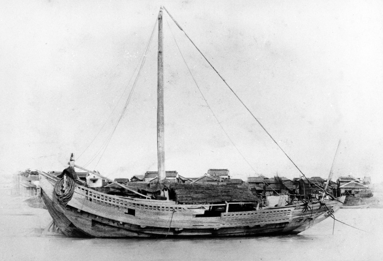 日本船，1860年代 作者 日本摄影师