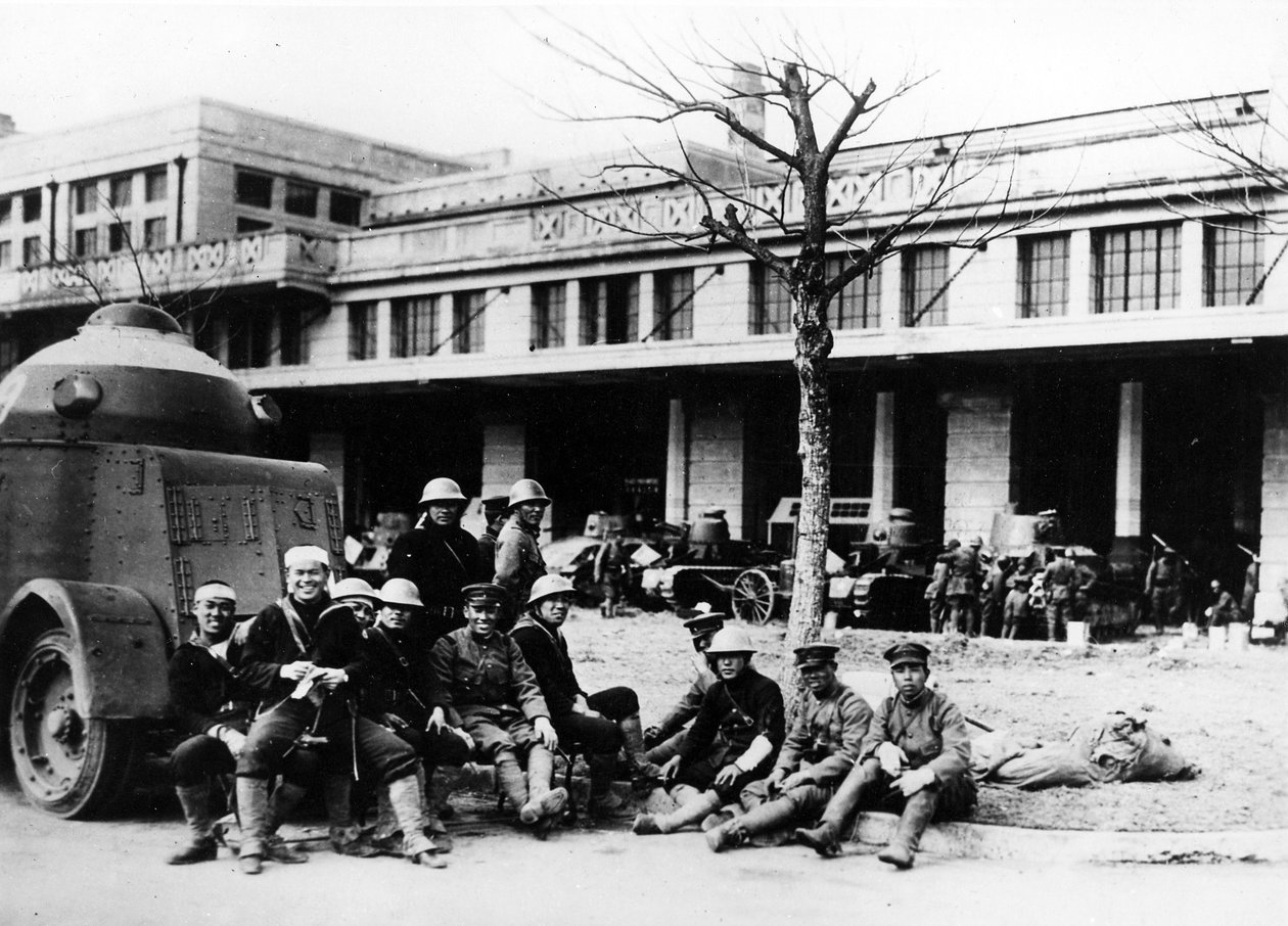 中国的日本士兵和坦克，c.1920-40 作者 日本摄影师