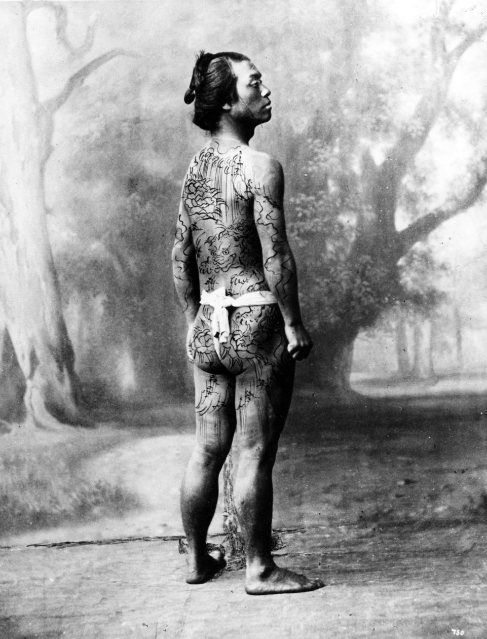 Tattooed Betto，c.1860-80 作者 日本摄影师
