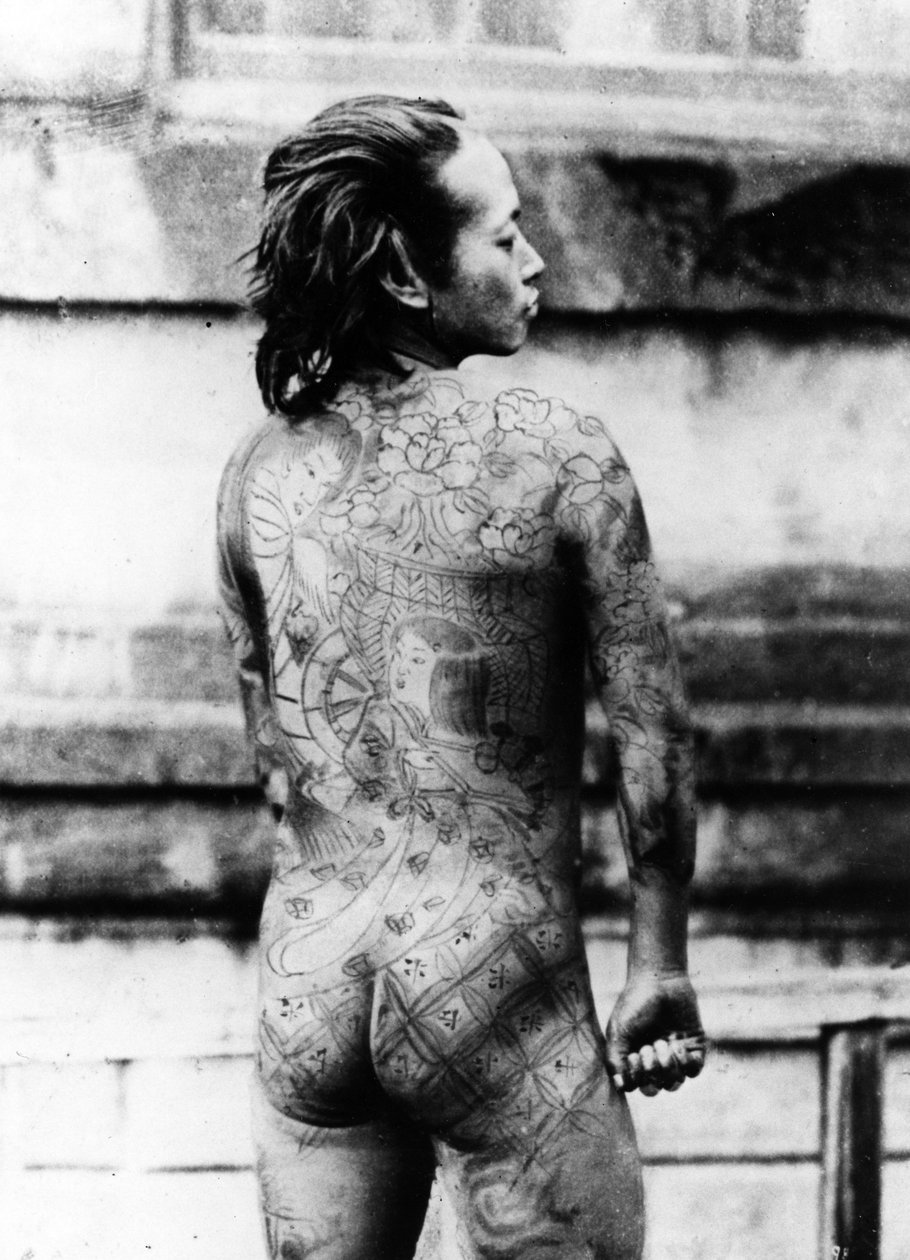 Tattooed Betto，c.1860-80 作者 日本摄影师