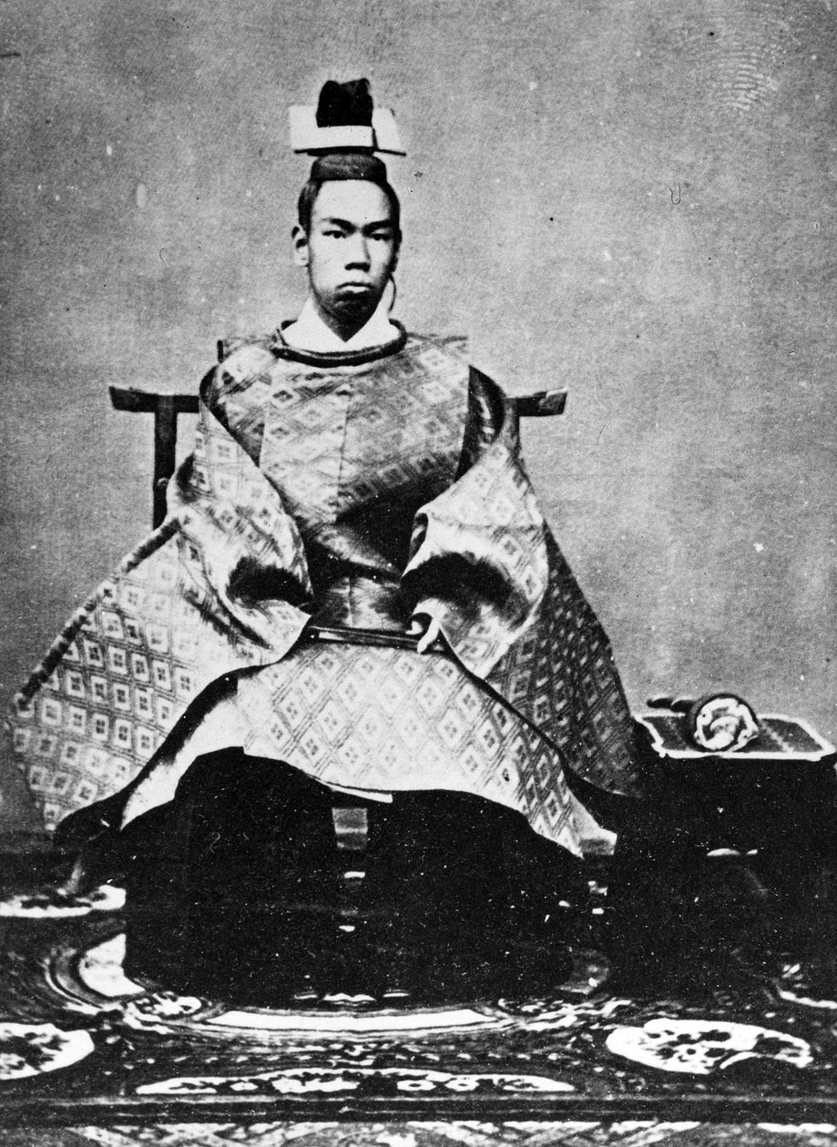 明治天皇登基，c.1867 作者 日本摄影师
