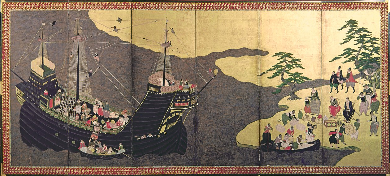 1640年葡萄牙人抵达日本 作者 日本学校