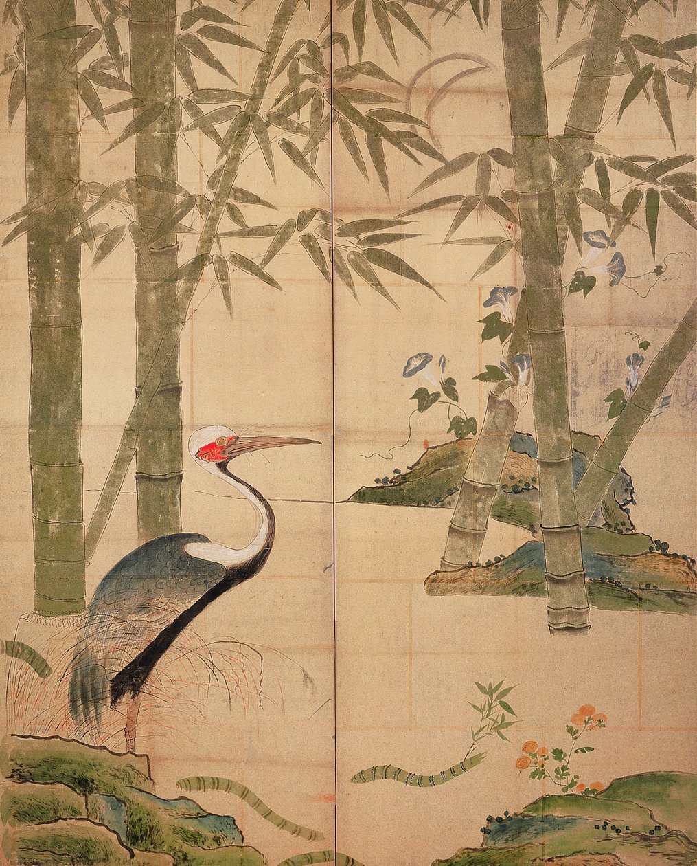 江户时代竹鹤（面板上的wc） 作者 日本学校