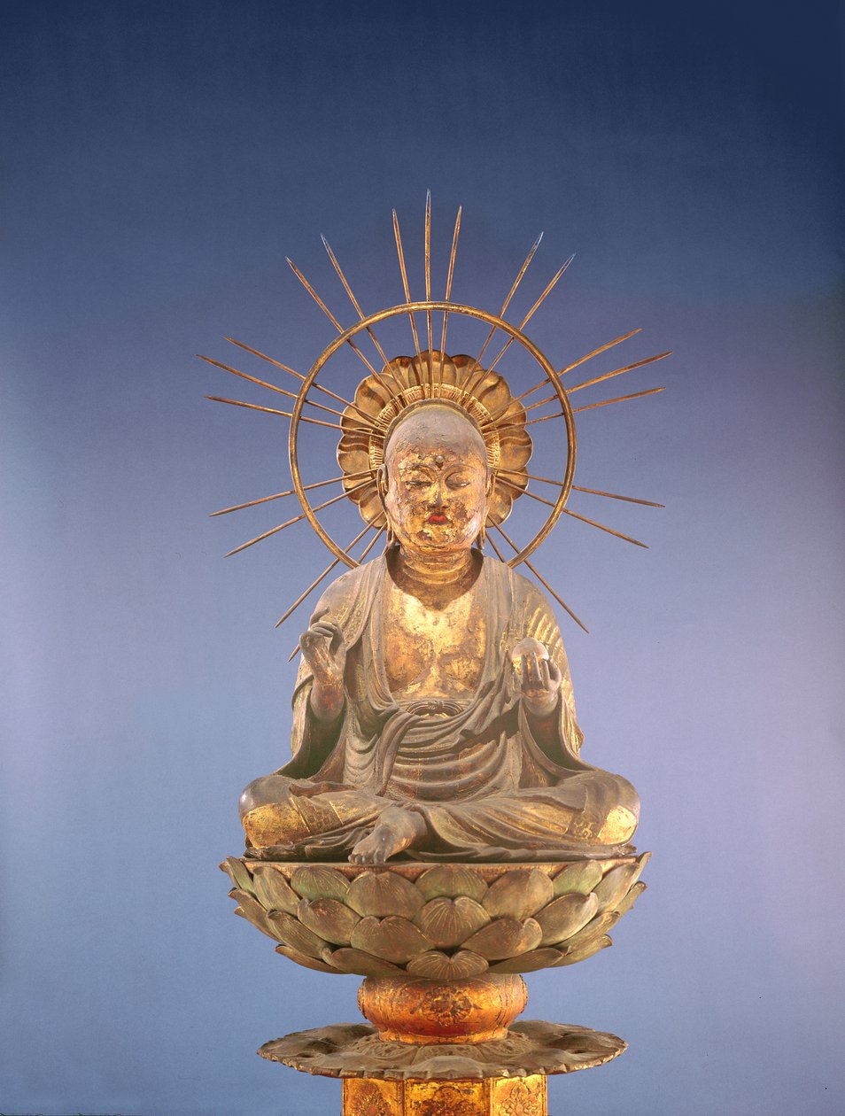 Jizo Bosatsu（Ksitigarbha），镰仓时代（1185-1333），13世纪下半叶（木，漆和金箔）（另见394838） 作者 日本学校