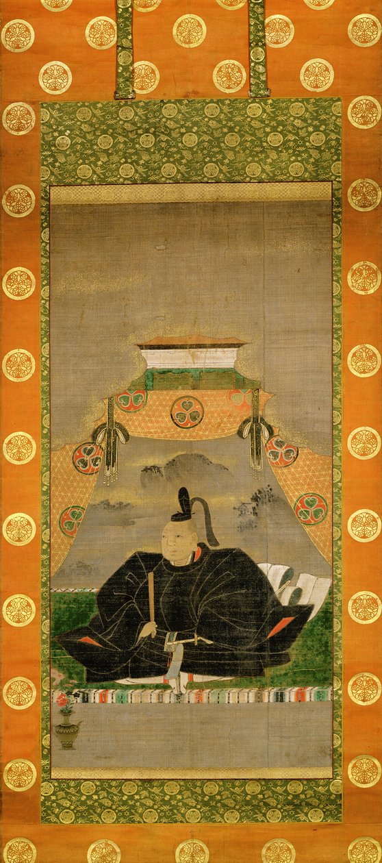 德川家康（1543年 -  1616年），日本，17世纪的肖像 作者 日本学校