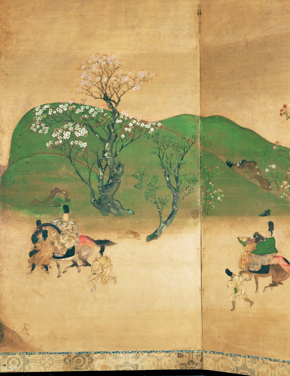 江户时代（1603-1867）春天的幕府将军巡回演出（纸上墨水） 作者 日本学校