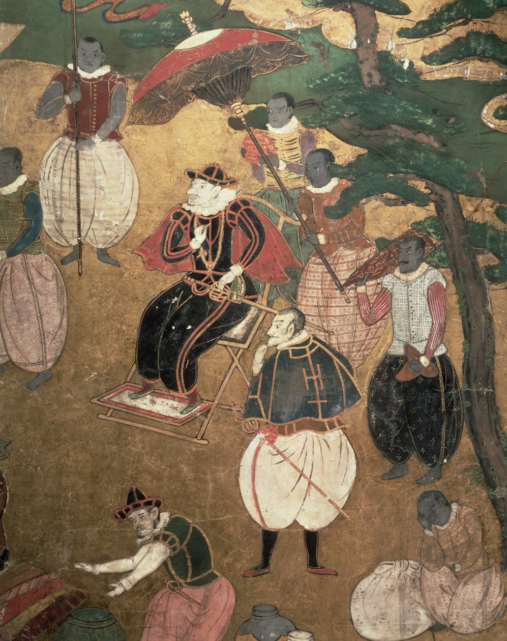 葡萄牙人在日本的抵达，葡萄牙人从Namban Byobu屏幕指挥登陆的详细信息，1594-1618 作者 日本学校
