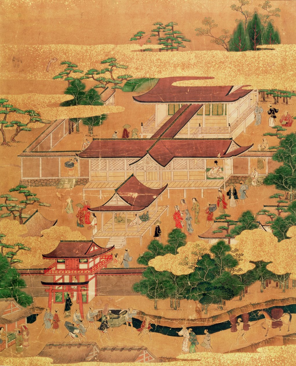 日本法院的生活和逍遥时光，土佐时代，土佐时代，1800年，（系列图） 作者 日本学校