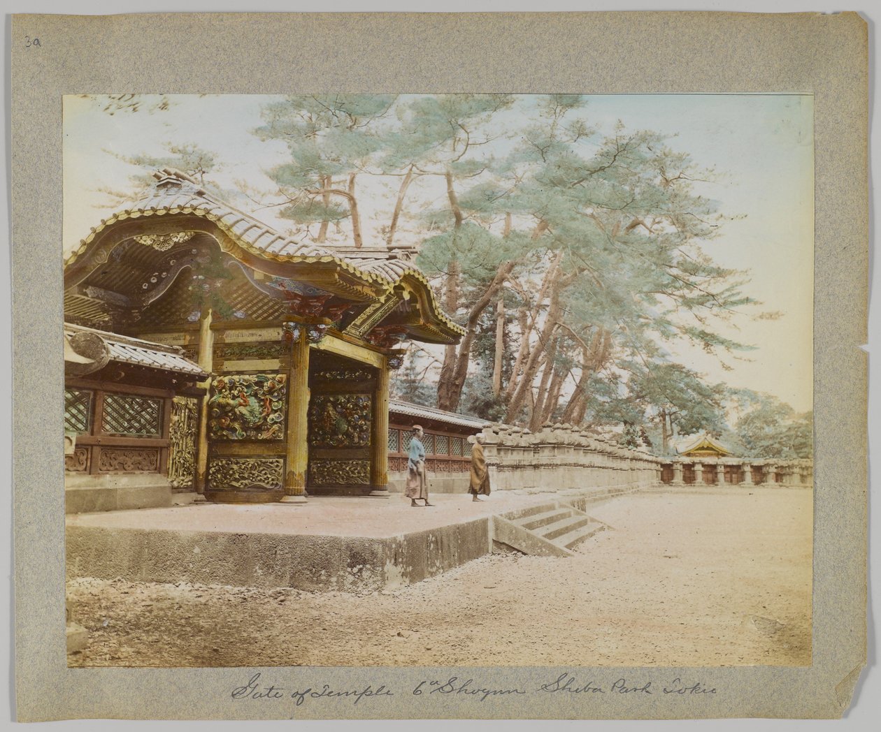 日本东京芝公园六世将军庙门（手绘黑白照片） 作者 日本摄影师