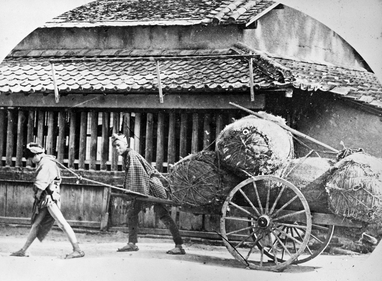 手绘车，日本，1860年代 作者 日本摄影师