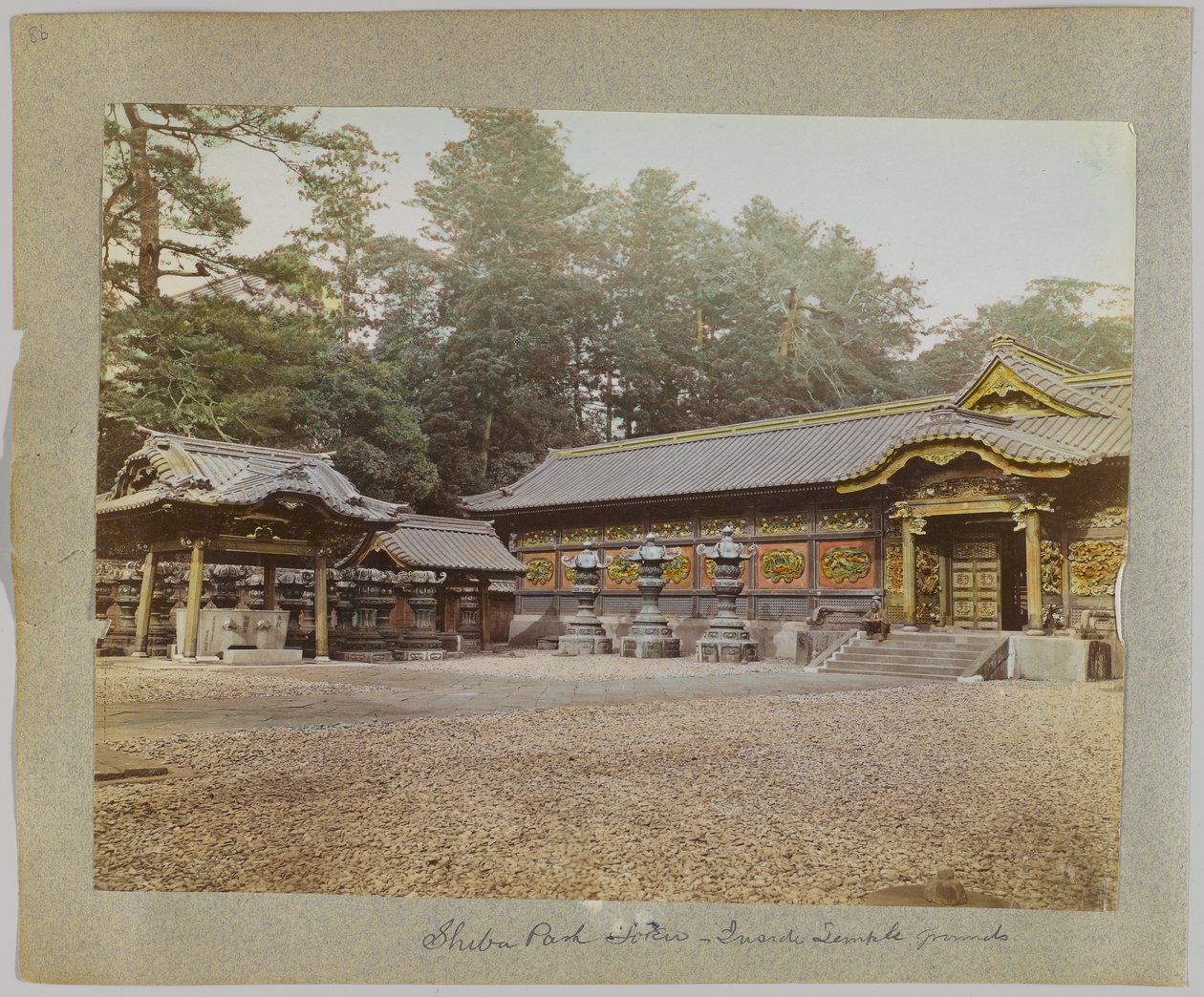 日本东京芝公园寺内（手绘黑白照片） 作者 日本摄影师