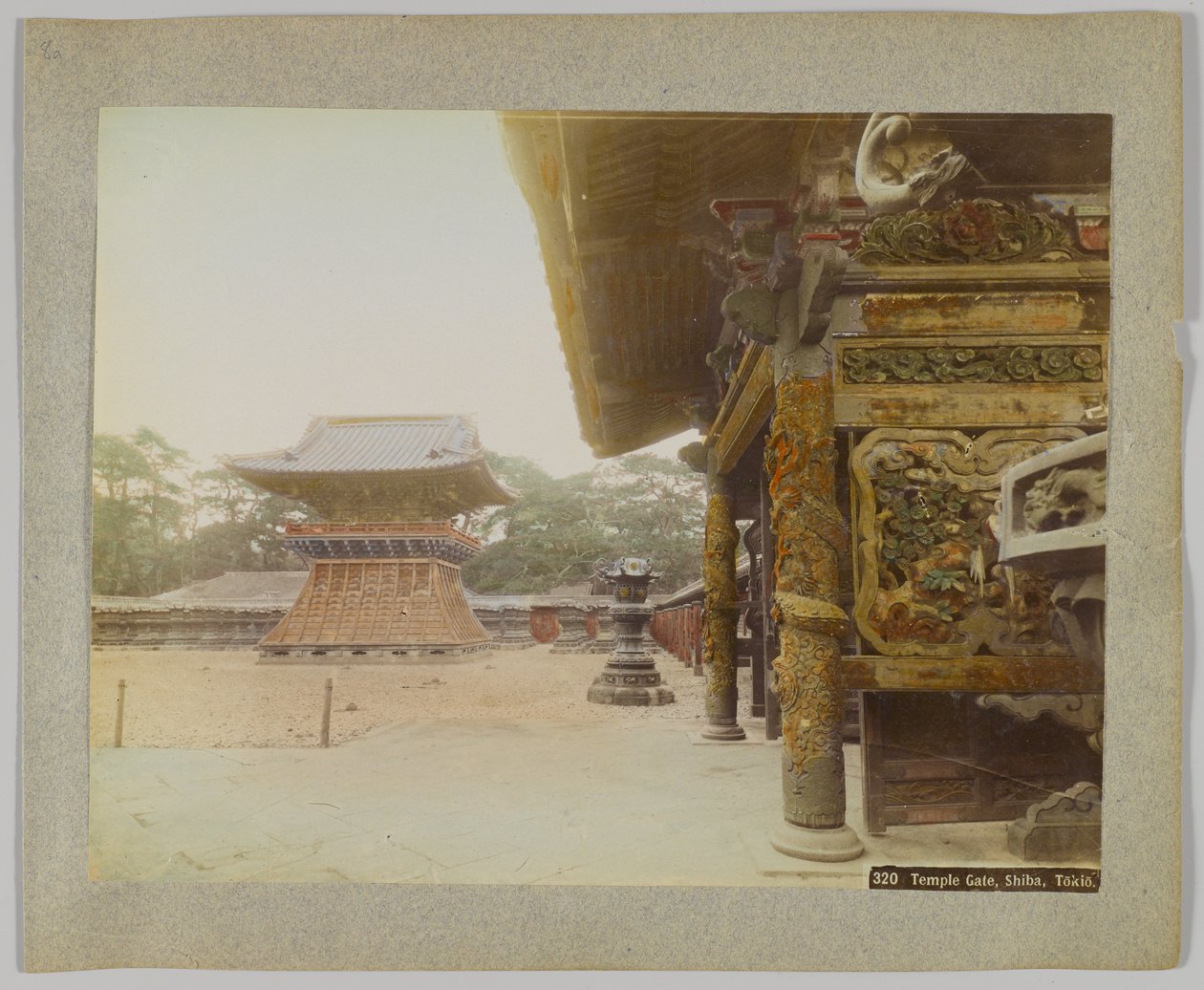 日本东京芝公园寺门（手绘黑白照片） 作者 日本摄影师
