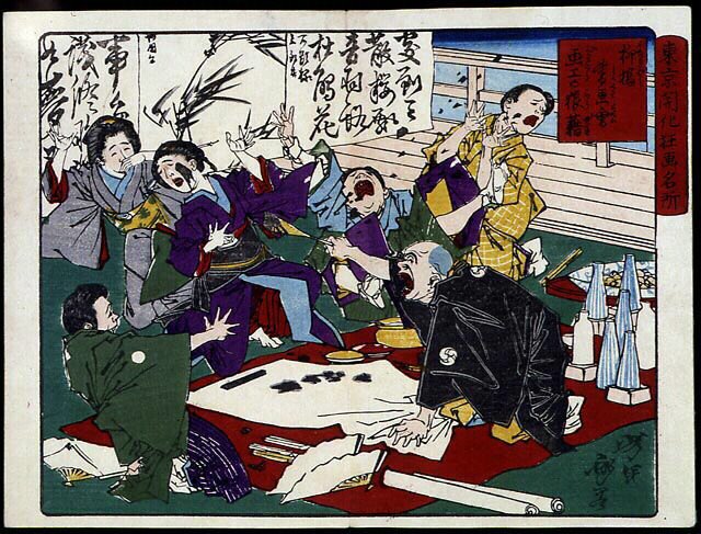 愤怒的画家和他的学生，日本 作者 日本学校