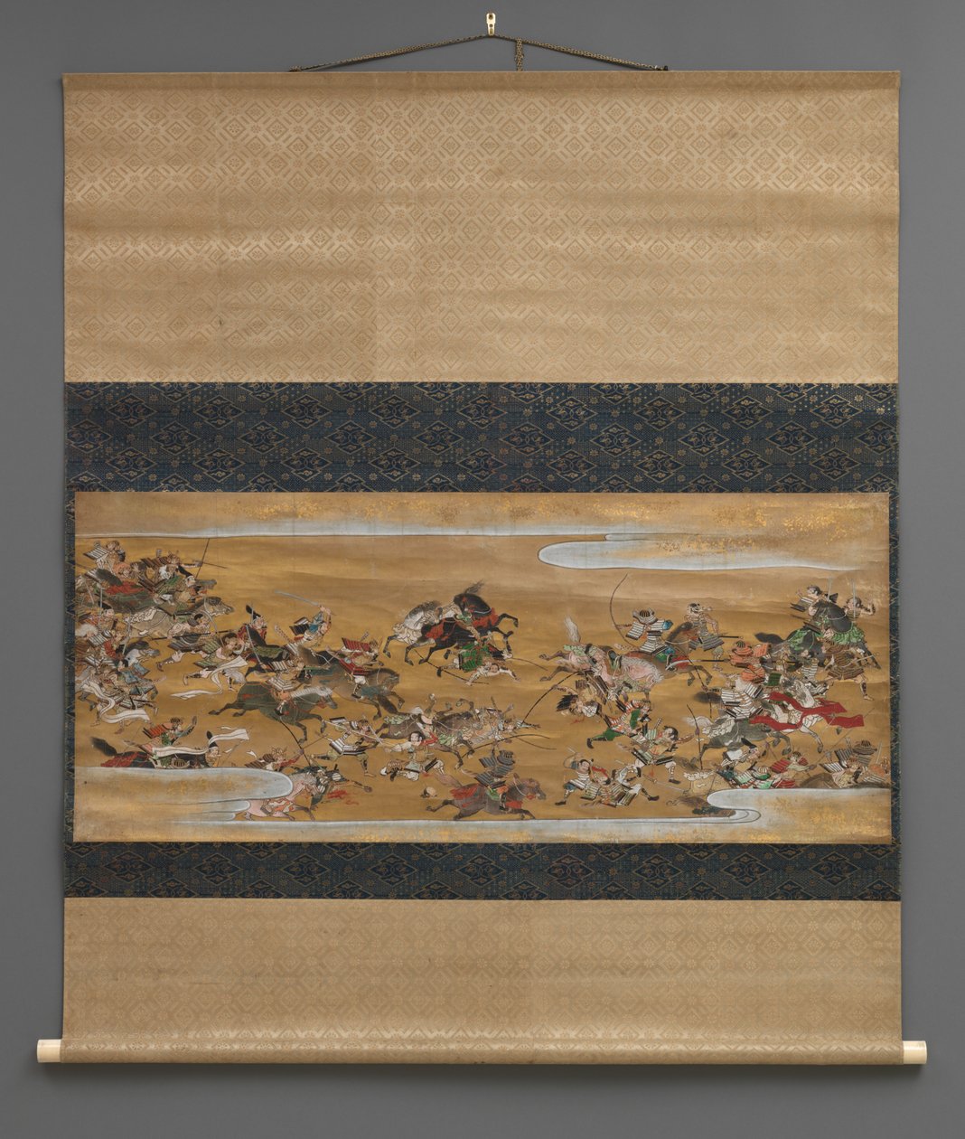 云中战斗场景（挂轴） 作者 日本学校