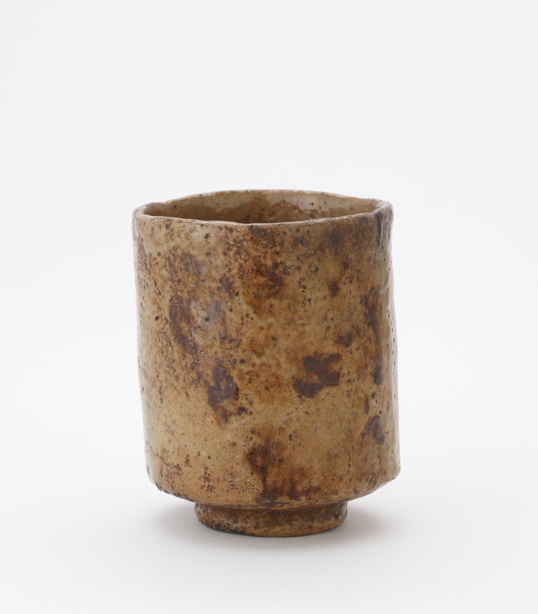 带铭文的圆柱茶碗，未知的乐府作坊，茶碗（tsu茶碗） 作者 日本学校