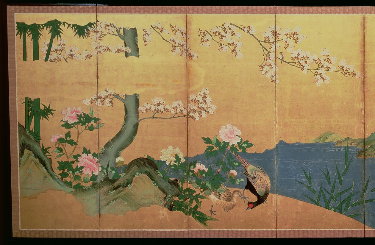 江户时代的虹膜岛上的白鹭 作者 日本学校