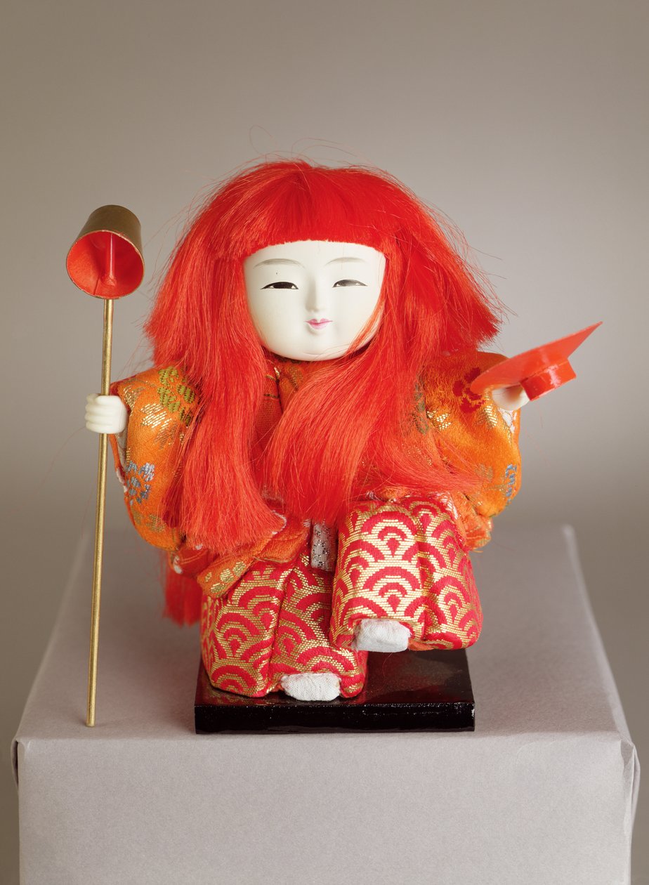 Festival doll of a servant holding a dipper and dish 作者 日本学校