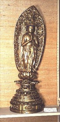 Fuku Kenjaku Kannon，江户时代（漆和镀金木）的图 作者 日本学校