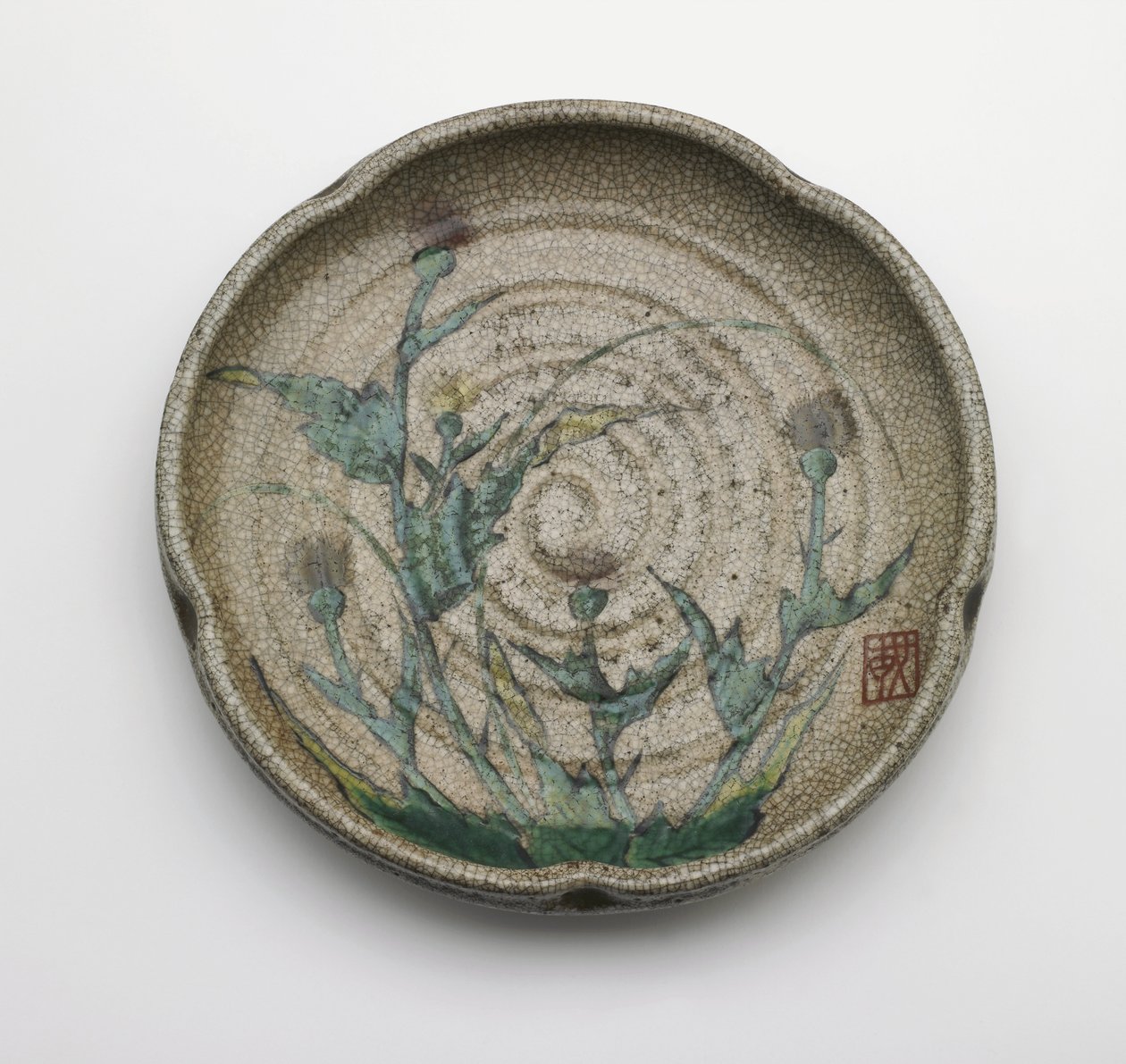 五叶菜，岐阜县，江户时代（陶瓷） 作者 日本学校