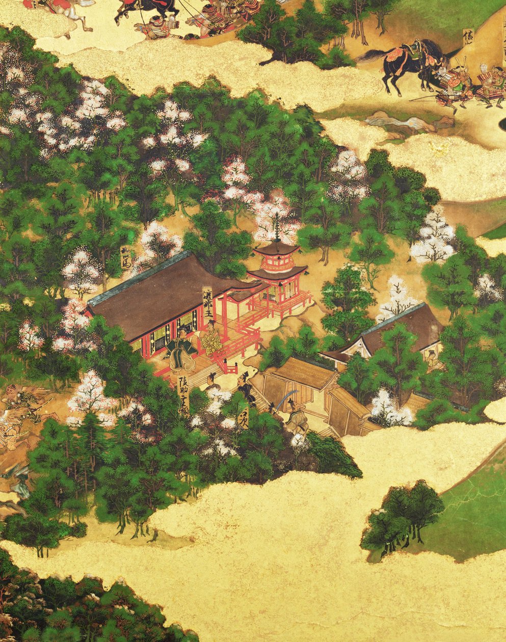 1159年的黑治起义，桃山时代（1568-1615）（纸上墨水） 作者 日本学校