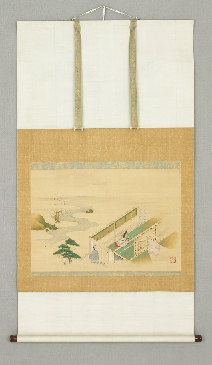 18 世纪早期风景中的房子（纸本水墨） 作者 日本学校