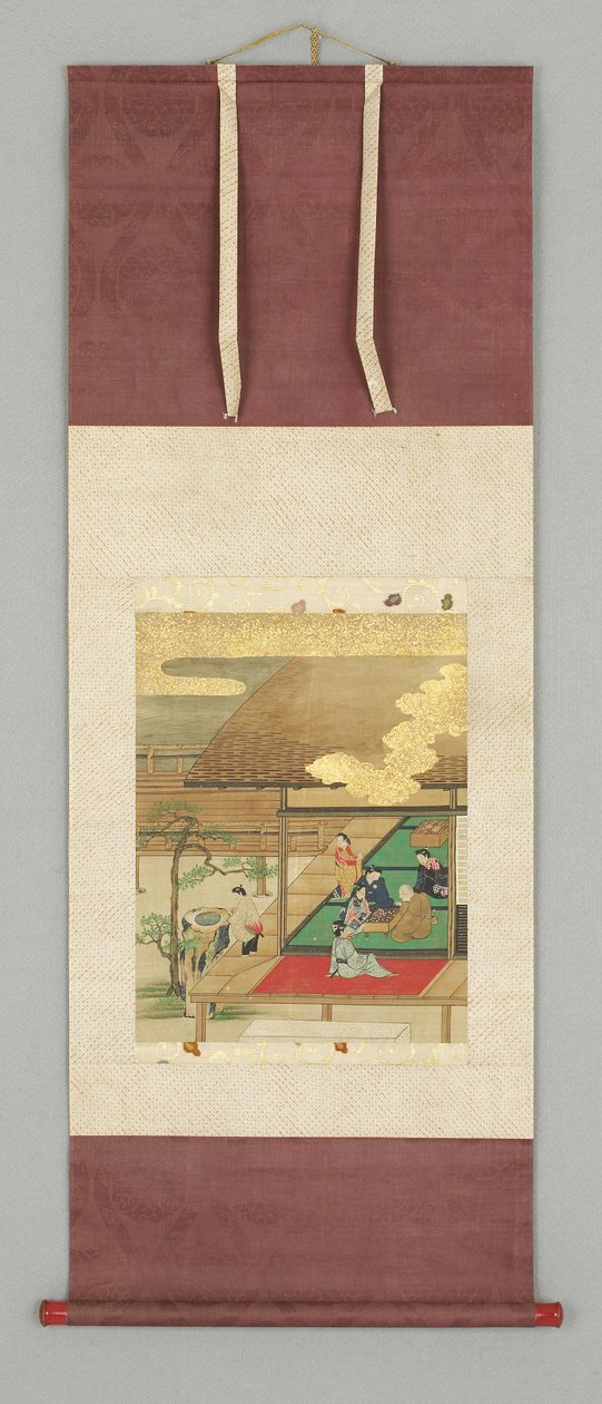 House terrace with figures 作者 日本学校