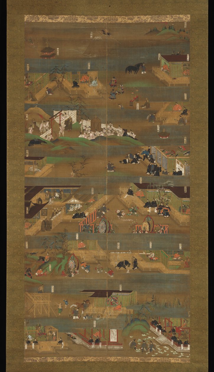 王子Sh？toku的插图，挂轴，镰仓时代（1185-1333）（丝绸上的墨水，颜色和金色） 作者 日本学校