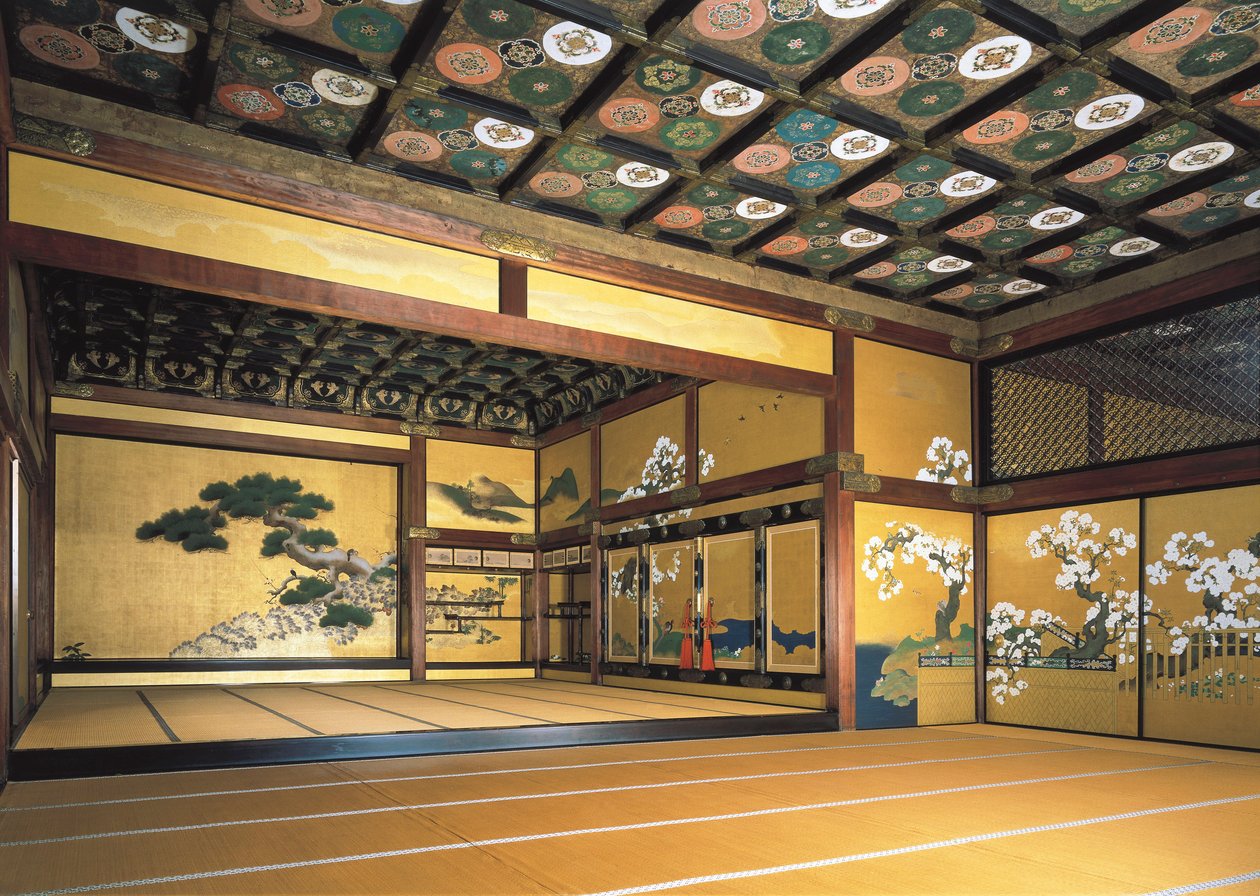 二条城 (1602-1626) 的内部。 艺术德川。 建筑学。 日本，京都（照片） 作者 日本学校