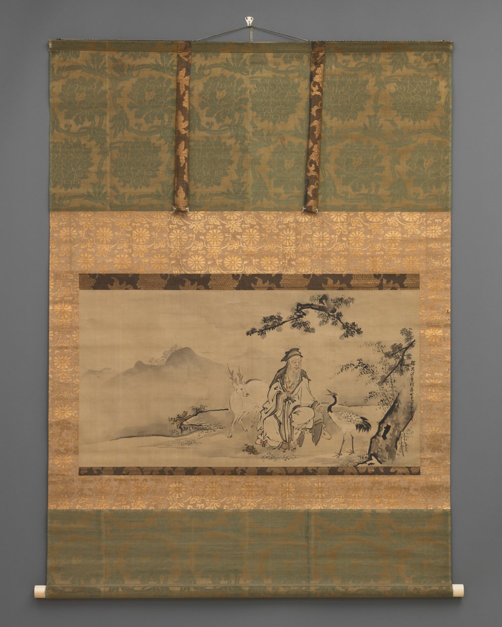 Jurojin and Deer 作者 日本学校