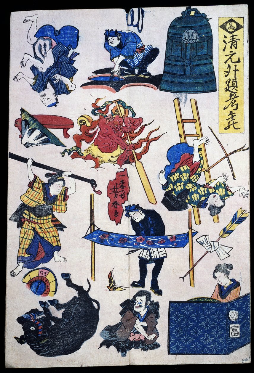 歌舞伎剧院的场景和物品 作者 日本学校