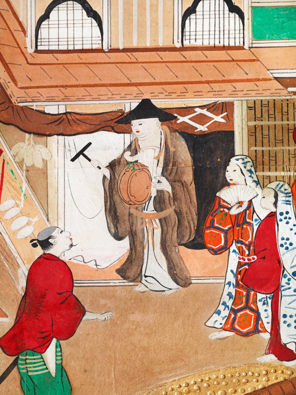 Osakazu Byobu - 日本八扇折叠屏风（绘画） 作者 日本学校