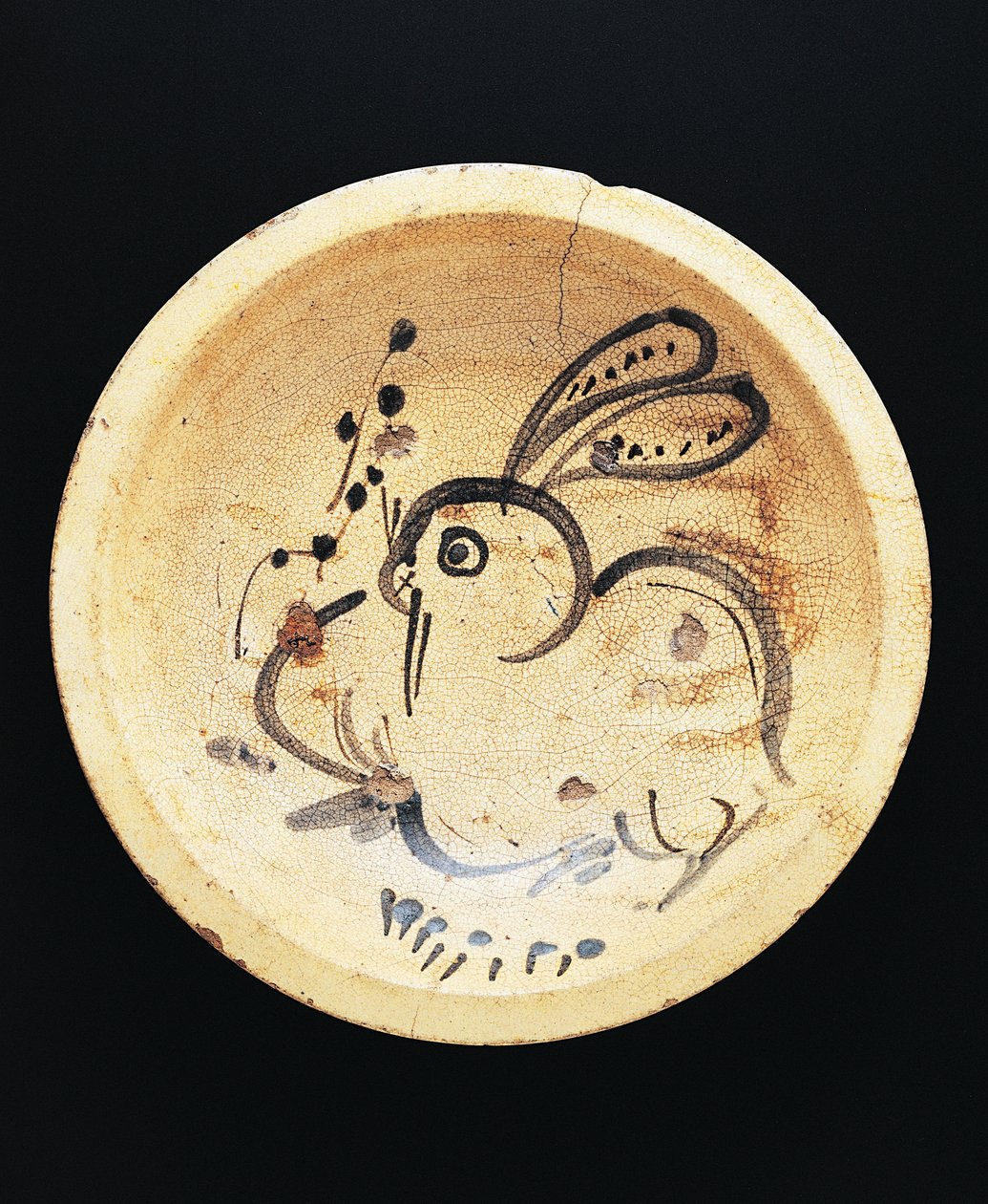 卖鱼的人在盘子上画的兔子（炖鲱鱼）。 作者 日本学校