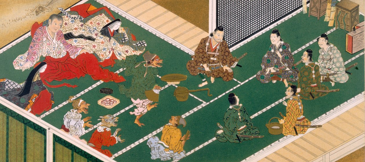 莱科和他的恶魔强盗之前的同志（彩色木版画） 作者 日本学校
