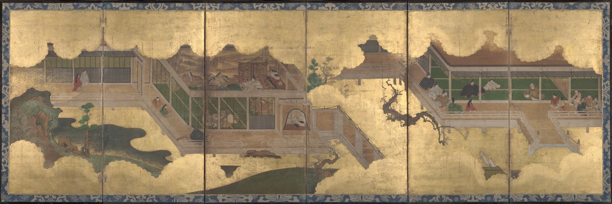 “源氏物语”的场景，1625-60 作者 日本学校