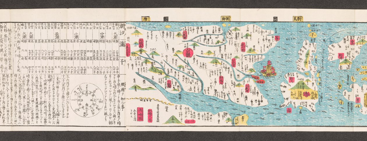 日本道路地图的一部分。 

Dai Nihon koku junro meiki daisei。[清晰细微的日本公路地图] 1850 年 作者 日本学校