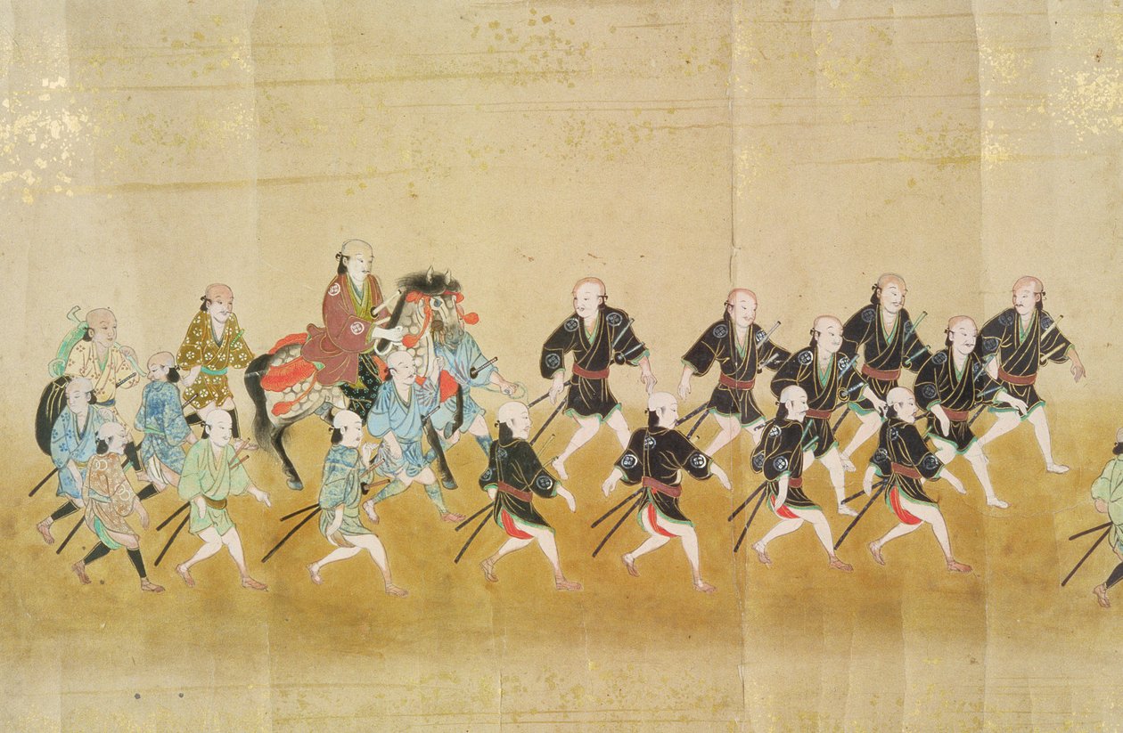1651年德川Ietsunas继承时的第六个朝鲜大使馆，可能是Kano Masunobu（1625-94）1655-57（卷轴画） 作者 日本学校